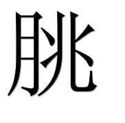 Иероглиф 朓