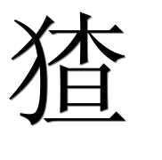 Иероглиф 猹