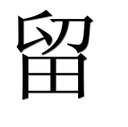 Иероглиф 留