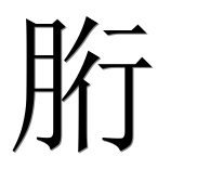 Иероглиф 胻
