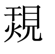 Иероглиф 覝