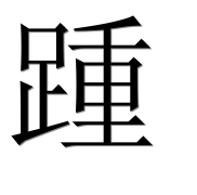 Иероглиф 踵
