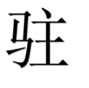 Иероглиф 驻