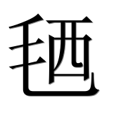 Иероглиф 毢