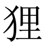 Иероглиф 狸