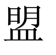 Иероглиф 盟