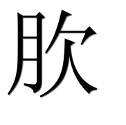 Иероглиф 肷