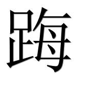 Иероглиф 踇